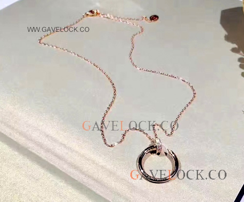Rose Gold Diamond Cartier Nail Necklace / Juste Un Clou Necklace Replica
